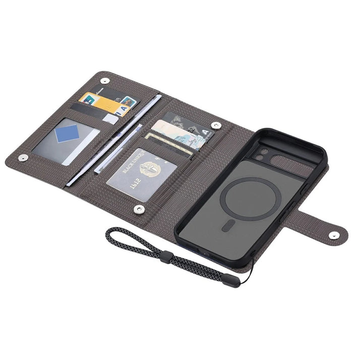 VILI GHA Series For Google Pixel 8 Pro RFID Blocking Case Card Holder Phone Cover Magnetic Case - Grey - 2