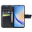 For Samsung Galaxy A35 5G Leather Case Butterfly Imprinted Phone Cover with Wrist Strap - Black - 2