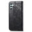 For Samsung Galaxy A35 5G Leather Case Butterfly Imprinted Phone Cover with Wrist Strap - Black - 4