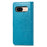 For Google Pixel 8a Case Flip Wallet PU Leather Mandala Embossed Design Phone Cover - Blue - 4
