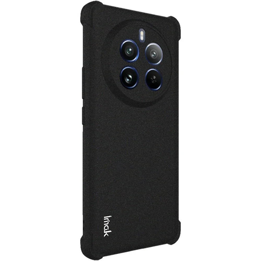 IMAK For Realme 12 Pro 5G / 12 Pro+ 5G Case Airbag Corner Matte TPU Phone Cover - Black - 5