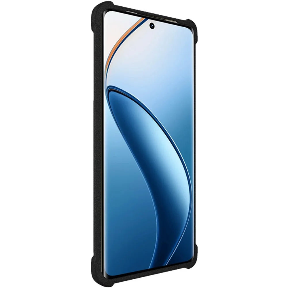 IMAK For Realme 12 Pro 5G / 12 Pro+ 5G Case Airbag Corner Matte TPU Phone Cover - Black - 6
