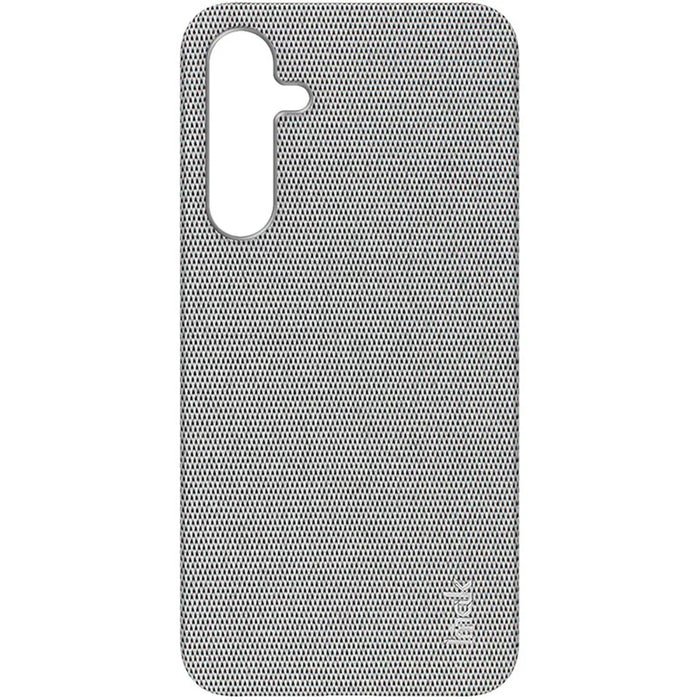 IMAK Ruiyi Series for Samsung Galaxy A35 5G Case Fabric Texture Leather+PC Phone Back Cover - Light Grey - 5