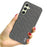 IMAK Ruiyi Series for Samsung Galaxy A55 5G Case Fabric Texture Leather+PC Phone Back Cover - Dark Grey - 3