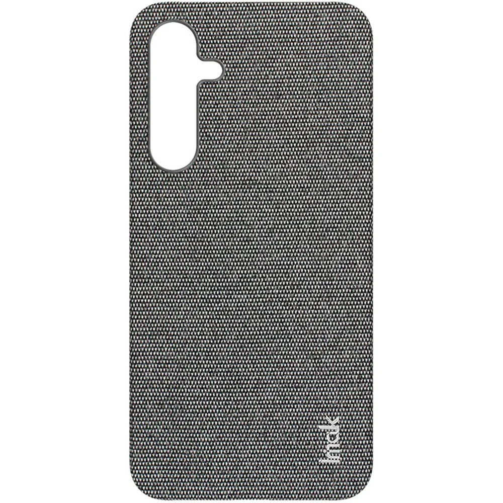 IMAK Ruiyi Series for Samsung Galaxy A55 5G Case Fabric Texture Leather+PC Phone Back Cover - Dark Grey - 5