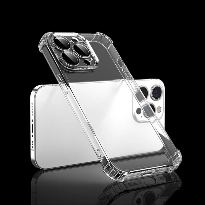 For iPhone 14 Pro Max Case Camera Protection TPU Phone Cover Four Corner Reinforced - Dark Purple - 6