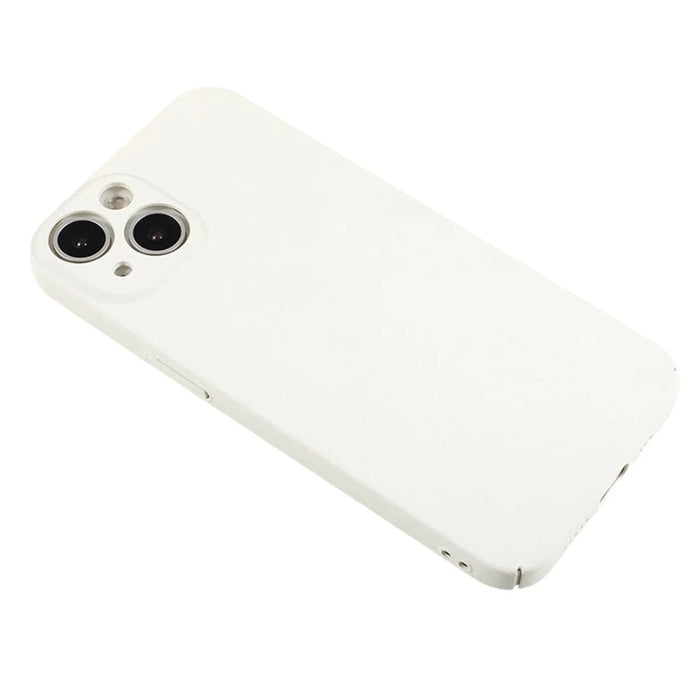 For iPhone 15 Matte Case Hard PC Drop Protection Protective Shell - White - 4