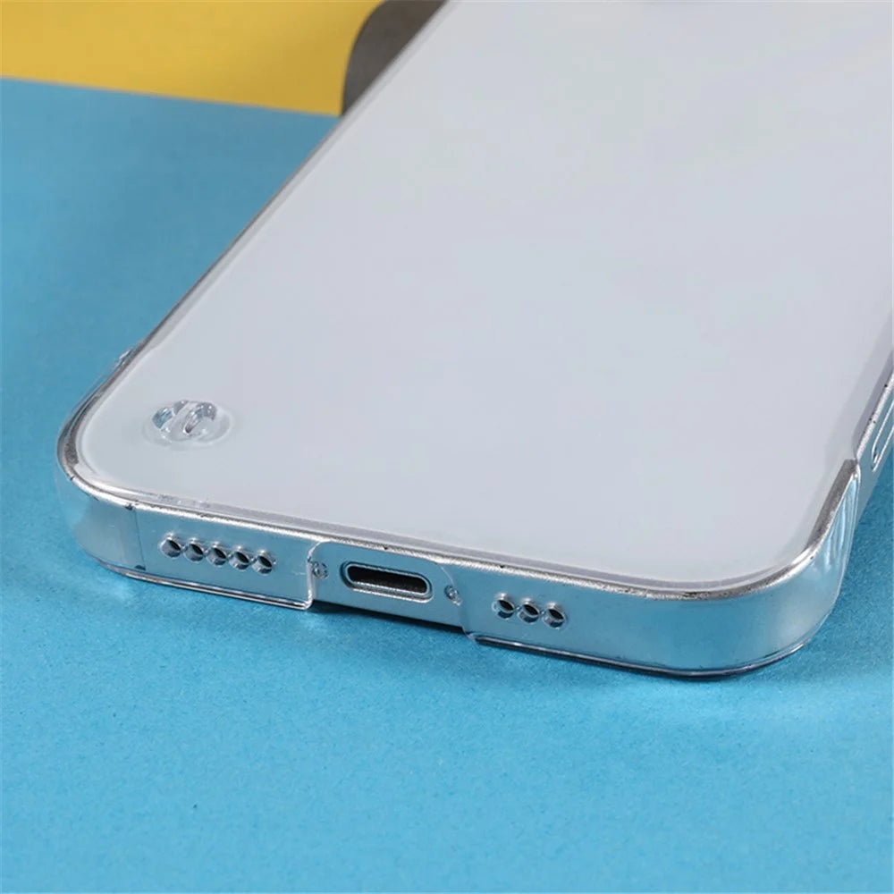 For iPhone 15 Case Hard PC Frameless Slim-Fit Cell Phone Cover - Transparent - 7
