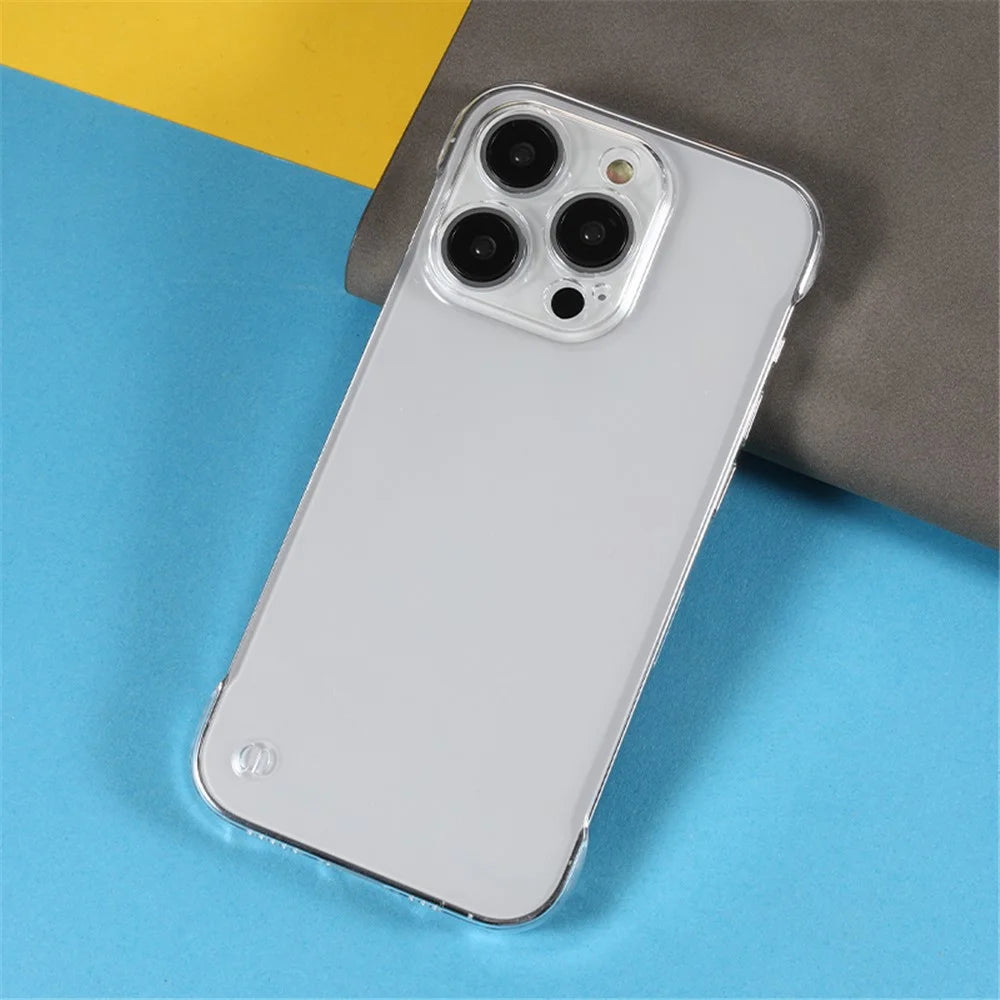 For iPhone 15 Pro Cell Phone Case Ultra-slim Hard PC Transparent Cover - 4