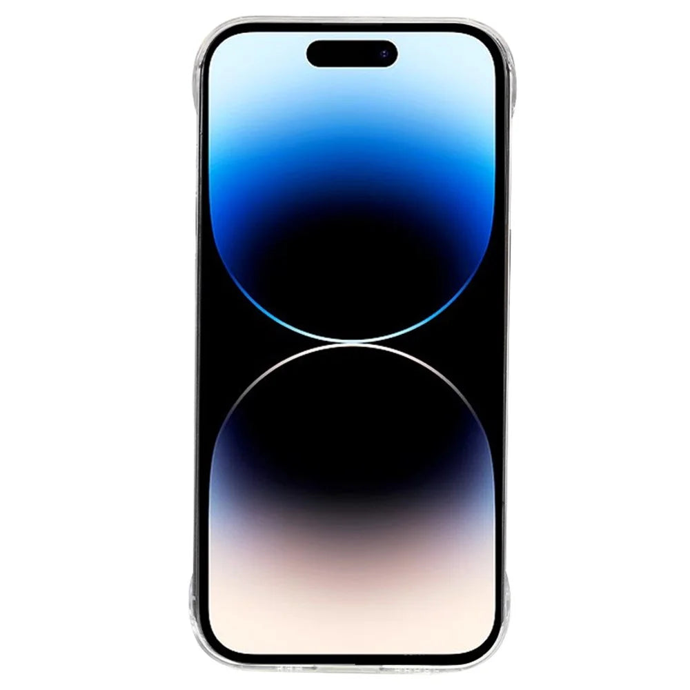 For iPhone 15 Pro Max Clear Case Hard PC Shock Absorbing Phone Cover with Frameless Design - 3