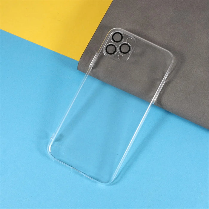 For iPhone 15 Pro Max Clear Case Lens Protection Hard PC Dustproof Phone Cover - 2