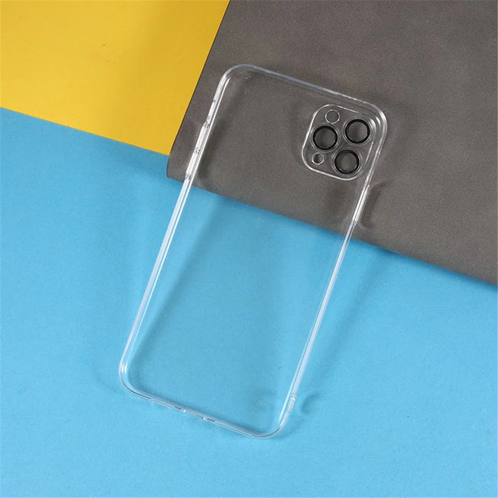 For iPhone 15 Pro Max Clear Case Lens Protection Hard PC Dustproof Phone Cover - 3