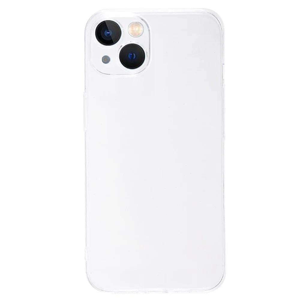 For iPhone 15 Plus Case Hard PC Back Phone Cover Built-in Lens Film - 1