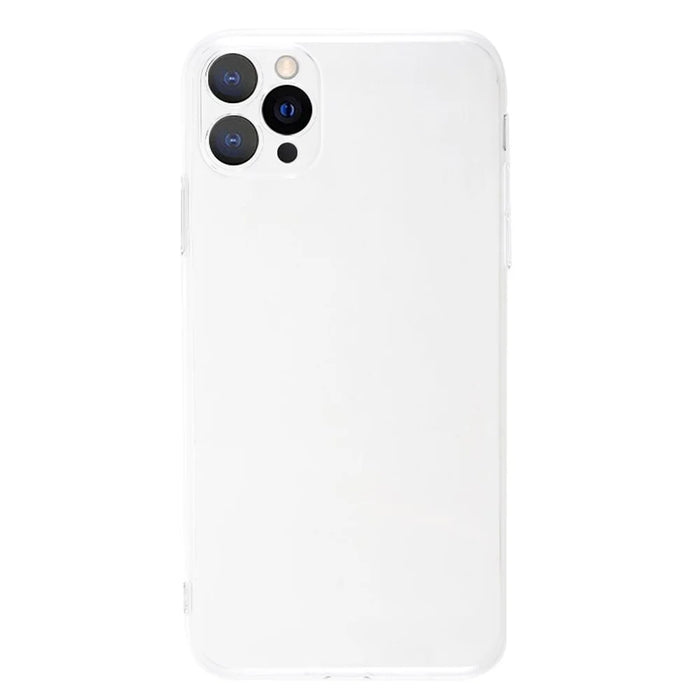 For iPhone 15 Pro Case Hard PC Transparent Protective Phone Cover with Glass Lens Film - 1