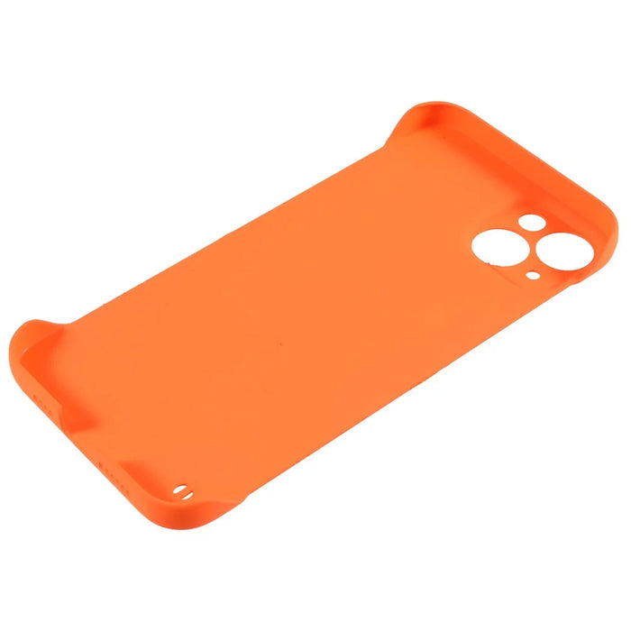 For iPhone 15 Plus Case Frameless Skin-touch Hard PC Phone Cover - Orange - 5