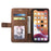 For iPhone 11 Leather Case with Strap Skin-touch Splicing Wallet Phone Cover - Brown - 2
