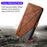 For iPhone 11 Leather Case with Strap Skin-touch Splicing Wallet Phone Cover - Brown - 5