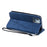 For iPhone 13 Case Splicing Leather Phone Cover with Wallet Card Slots - Blue - 3