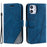 For iPhone 12 mini Case Wallet Leather Phone Cover Skin-touch Texture - Blue - 1