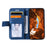 For iPhone 12 mini Case Wallet Leather Phone Cover Skin-touch Texture - Blue - 2