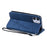 For iPhone 12 mini Case Wallet Leather Phone Cover Skin-touch Texture - Blue - 3