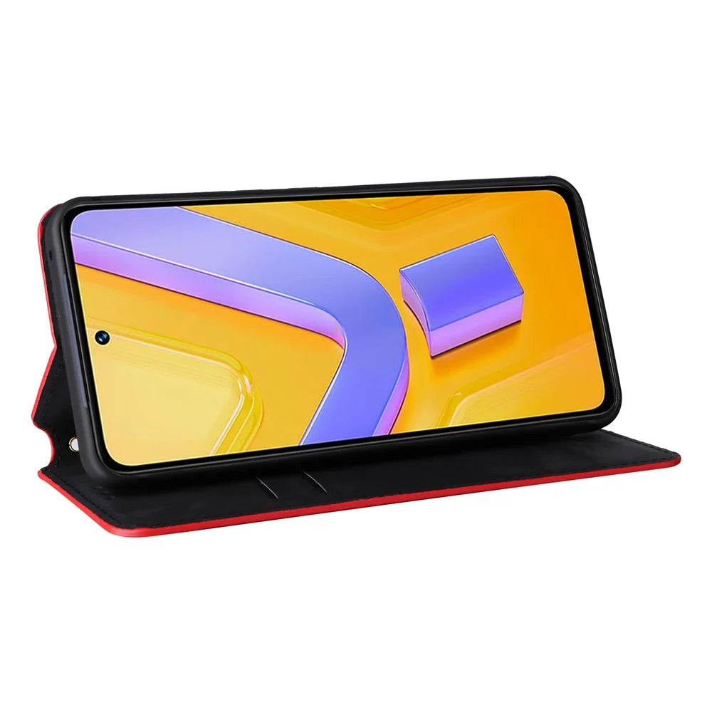 For vivo Y200e 5G / V40 SE 5G / Y100 5G (Indonesia) / V30 Lite 4G / T3 5G / Y100 4G / V30 SE 5G Case Rhombus Pattern Smart Phone Cover - Red - 4