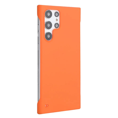 ENKAY HAT PRINCE For Samsung Galaxy S24 Ultra Case Anti-Drop Rubberized Matte Hard PC Frameless Back Cover - Orange - 1