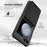 For Samsung Galaxy Z Flip5 5G Case Anti-Drop PC Phone Cover with Card Holder - Black - 6