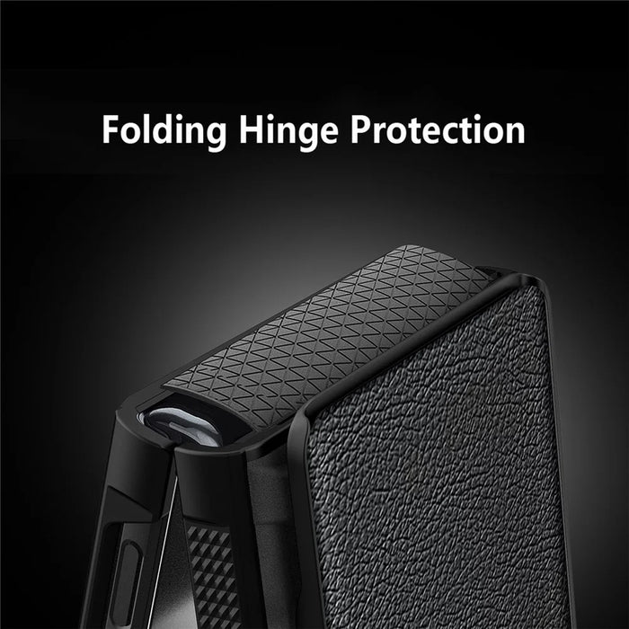 For Samsung Galaxy Z Flip5 5G Case Anti-Drop PC Phone Cover with Card Holder - Black - 7