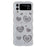 For Samsung Galaxy Z Flip4 5G TPU Case Glitter Pattern Printing Folding Phone Cover - White Heart - 1
