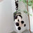 For Samsung Galaxy Z Flip5 5G Case Panda Pattern PC Phone Cover with Hand Strap, Small Doll - Style A - 4