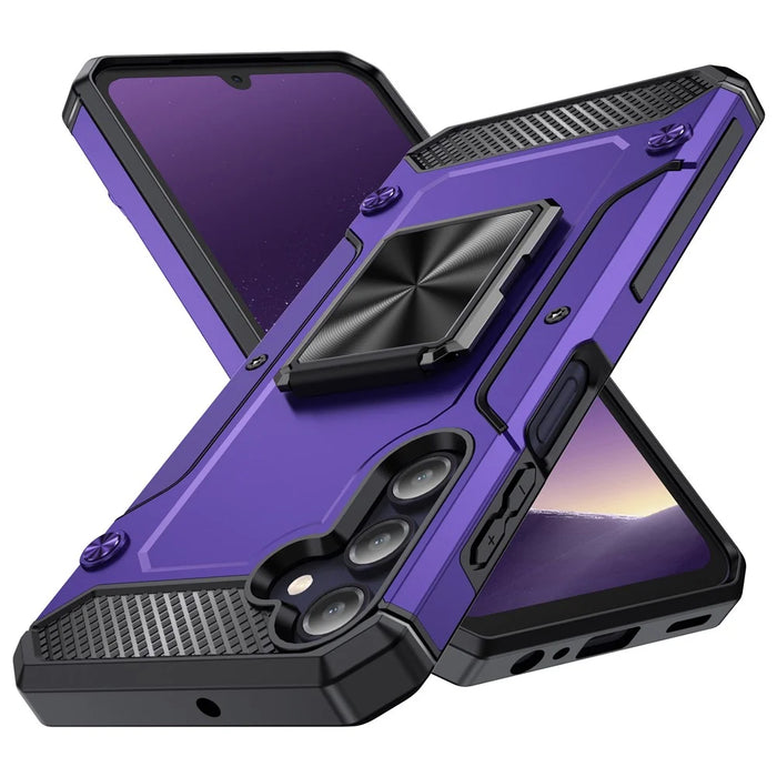 For Samsung Galaxy A05s 4G Kickstand Case Anti-Scratch PC+TPU Phone Cover - Purple - 1