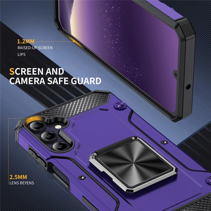 For Samsung Galaxy A05s 4G Kickstand Case Anti-Scratch PC+TPU Phone Cover - Purple - 4