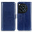 For OnePlus Ace 3 5G / 12R 5G Wallet Case Crazy Horse Texture Phone Leather Cover - Blue - 1