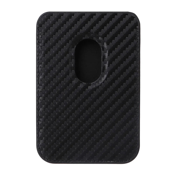 For iPhone 14 Pro Max Card Holder Case Compatible with MagSafe Carbon Fiber PU+PC+TPU Phone Case - 6