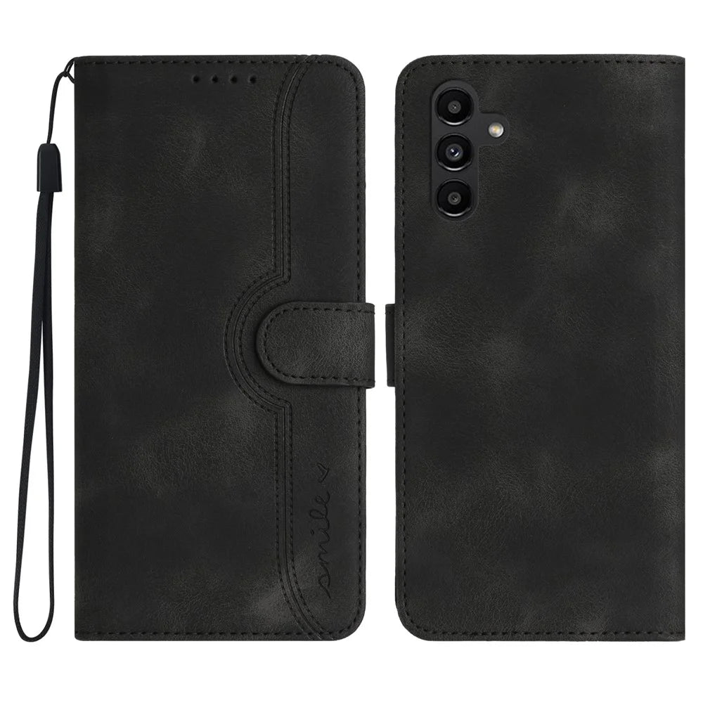 YX003 For Samsung Galaxy S24+ Leather Case Anti-Scratch Wallet Stand Phone Cover - Black - 1