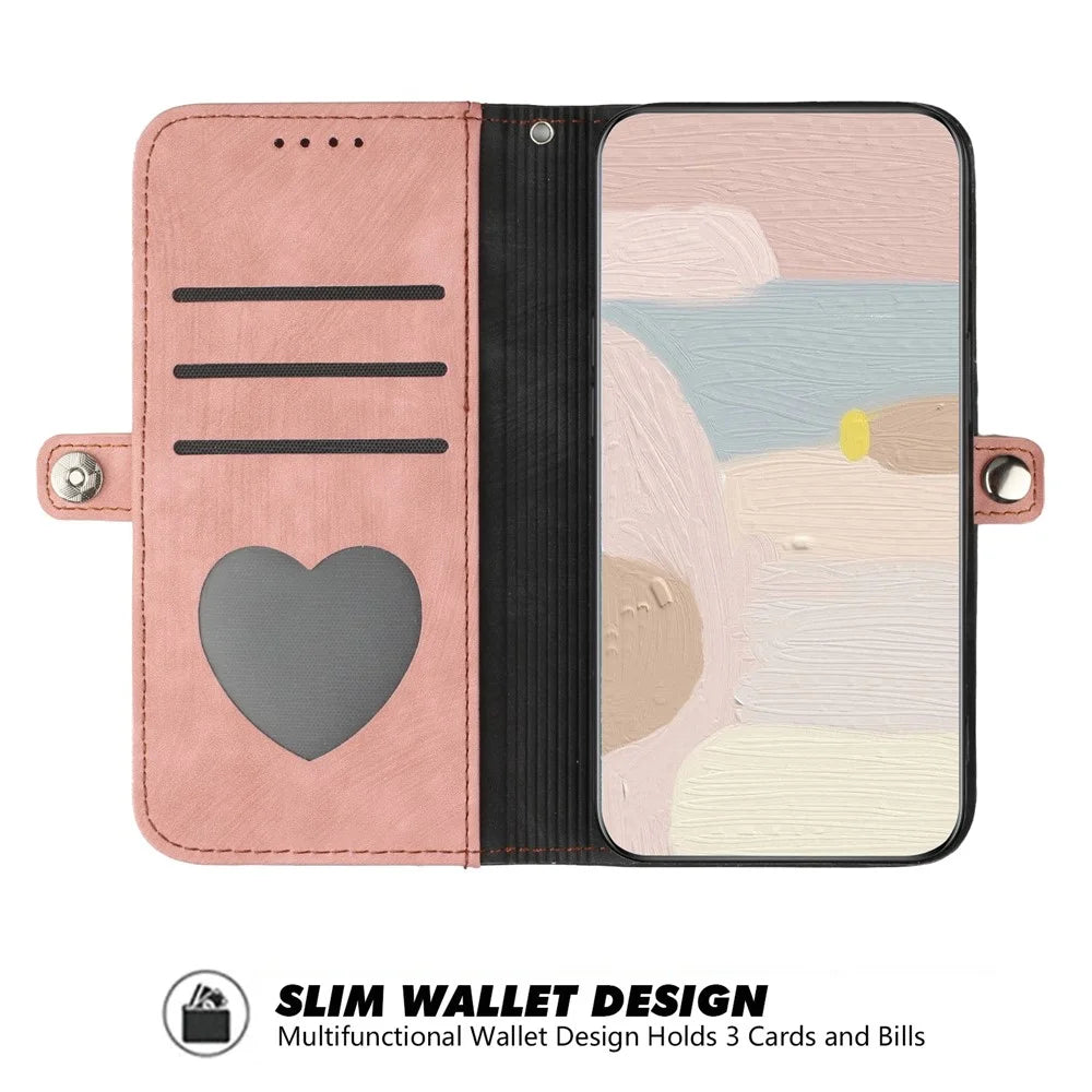 YX0020 For Samsung Galaxy S24+ Case PU Leather Wrist Strap Wallet Phone Cover - Pink - 2