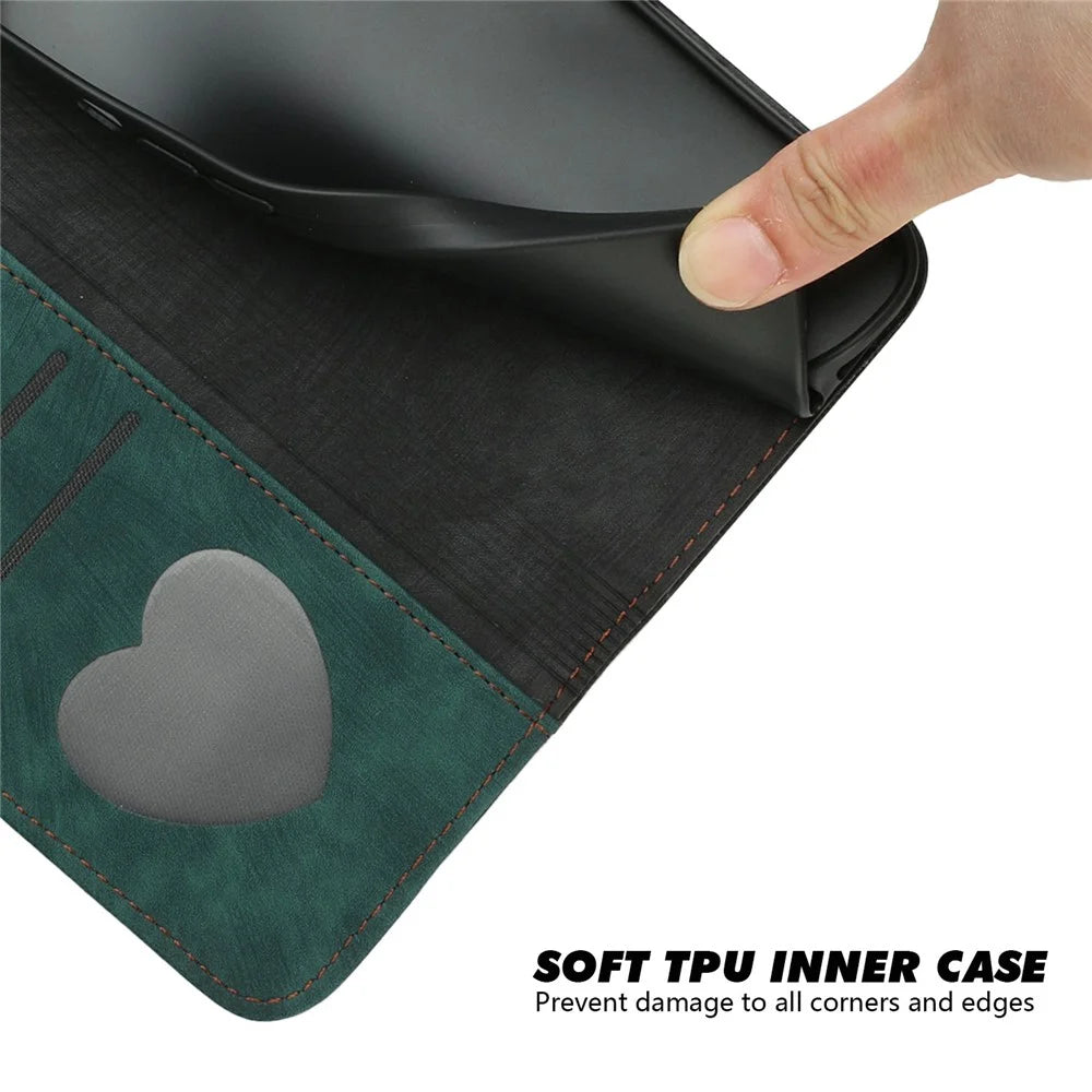 YX0020 For Google Pixel 9 Pro XL Protective Case PU Leather Wallet Phone Cover with Strap - Blackish Green - 5