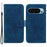 For Google Pixel 9 Pro XL Cell Phone Case Scratch Proof PU Leather Wallet Stand Cover - Blue - 1