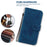 For Google Pixel 9 Pro XL Cell Phone Case Scratch Proof PU Leather Wallet Stand Cover - Blue - 4
