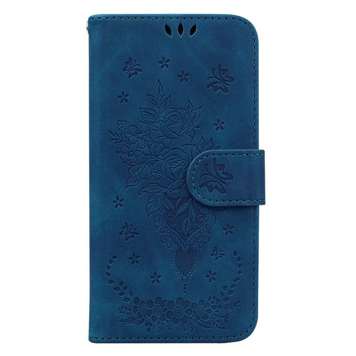 For Google Pixel 9 Pro XL Cell Phone Case Scratch Proof PU Leather Wallet Stand Cover - Blue - 6
