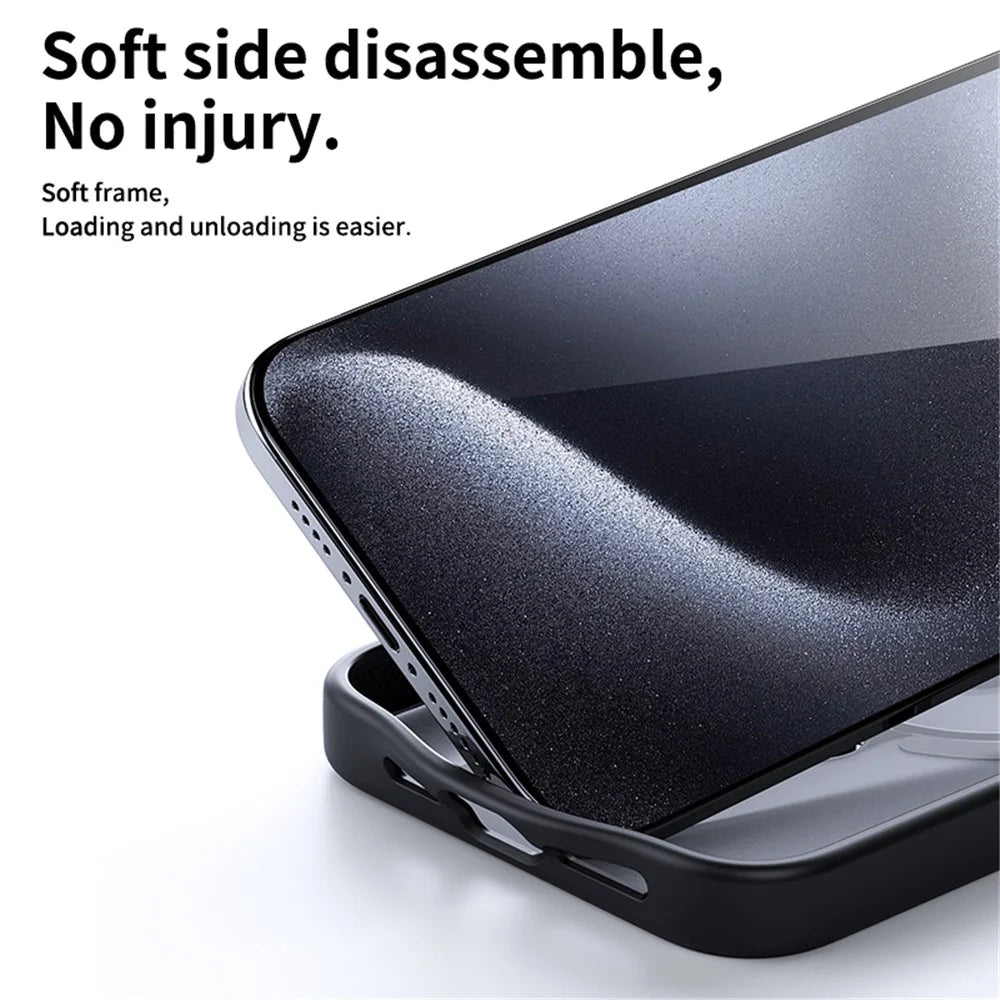 For iPhone 12 Pro Max Kickstand Phone Case TPU+PC Phone Back Cover Compatible with MagSafe - Black - 7