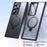 For Samsung Galaxy S24 Ultra Phone Case Magnetic Ring Kickstand Anti-shock Cover Magnetic Case - Black - 2