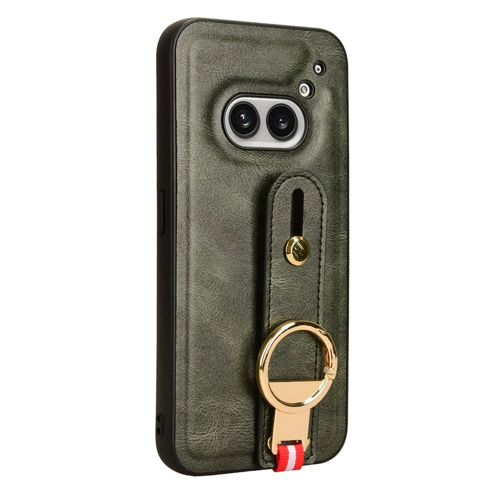 For Nothing Phone (2a) Plus / Phone (2a) Case PU Leather+PC+TPU Shockproof Bottle Opener Phone Cover with Waistband - Green - 2