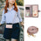 For Realme 7i (Global) / C17 Crossbody Case Rhombus Pattern Stand Function Leather Phone Cover - Rose Gold - 5
