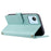 For Realme C30 4G / C30s 4G Phone Case Rhombus Grid PU Leather Flip Cover with Straps - Mint Green - 3