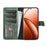 For Realme 12 Pro 5G / 12 Pro+ 5G Wallet Phone Case PU Leather Color Splicing Shockproof Cover - Green - 2