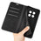 For Realme 12 4G / 12+ 5G Case Wallet PU Leather Stand Phone Cover Magnetic Auto Closing - Black - 5