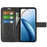For Realme 12 4G / 12+ 5G Leather Case Calf Texture Phone Wallet Cover - Black - 2