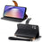 For Samsung Galaxy A55 5G Case Zipper Wallet PU Leather Phone Cover with Hand Strap - Black - 3